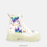 White/Graffiti Buffalo Aspha RLD ankle boot vegan |Boots F06ZHH858 - Image 7