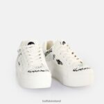 White Graffiti Buffalo Paired Laceup LO Sneaker Low vegan |Sneakers F06ZHH545 - Image 4