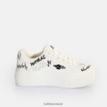 White Graffiti Buffalo Paired Laceup LO Sneaker Low vegan |Sneakers F06ZHH545 - Image 5