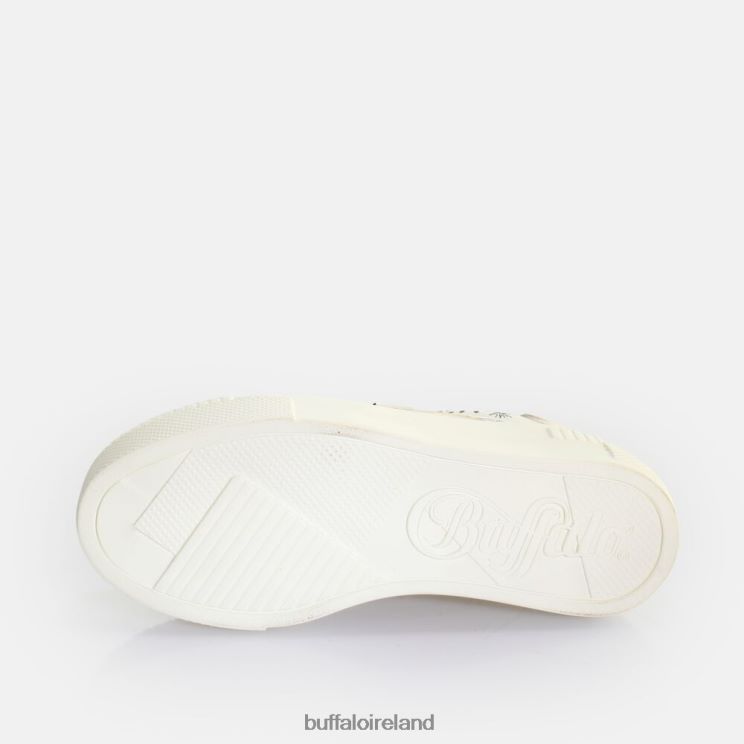 White Graffiti Buffalo Paired Laceup LO Sneaker Low vegan |Sneakers F06ZHH545 - Image 6