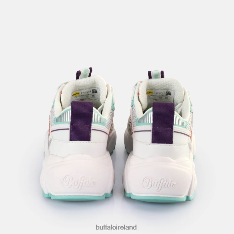 White/Mint/Coral Buffalo CLD Run Jog Sneakers Low vegan |Sneakers F06ZHH237 - Image 5