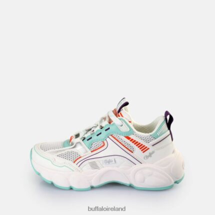 White/Mint/Coral Buffalo CLD Run Jog Sneakers Low vegan |Sneakers F06ZHH237