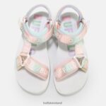 White/Multi Buffalo Sage Track platform sandals vegan |Sandals F06ZHH852 - Image 3