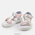 White/Multi Buffalo Sage Track platform sandals vegan |Sandals F06ZHH852 - Image 4
