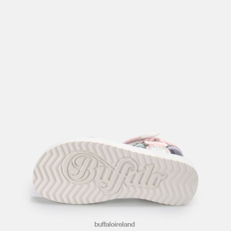 White/Multi Buffalo Sage Track platform sandals vegan |Sandals F06ZHH852 - Image 6