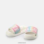 White/Multicolor Buffalo Rey slide vegan |Slides F06ZHH878 - Image 3