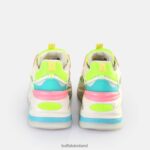White/Neon Multicolour Buffalo Triplet Hollow Sneakers Low vegan |Sneakers F06ZHH128 - Image 5