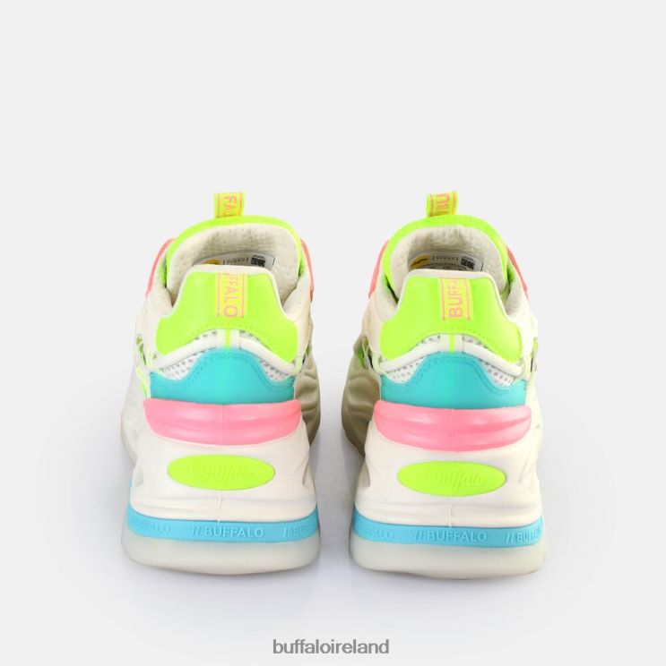 White/Neon Multicolour Buffalo Triplet Hollow Sneakers Low vegan |Sneakers F06ZHH128 - Image 5