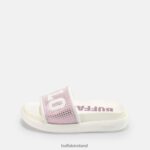 White/Purple Buffalo Rey slide vegan |Slides F06ZHH815