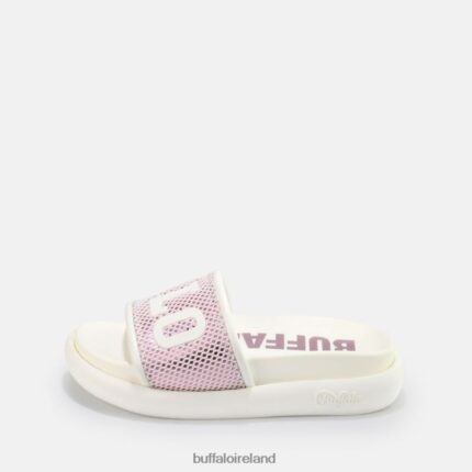 White/Purple Buffalo Rey slide vegan |Slides F06ZHH815