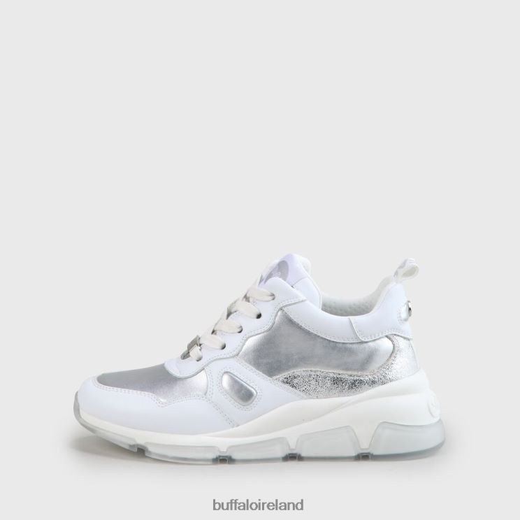 white_silver_buffalo_batter_soft_vegan_sneakers_sneakers_f06zhh864.jpg White/Silver Buffalo Batter Soft vegan sneakers |Sneakers F06ZHH864 - Image 1