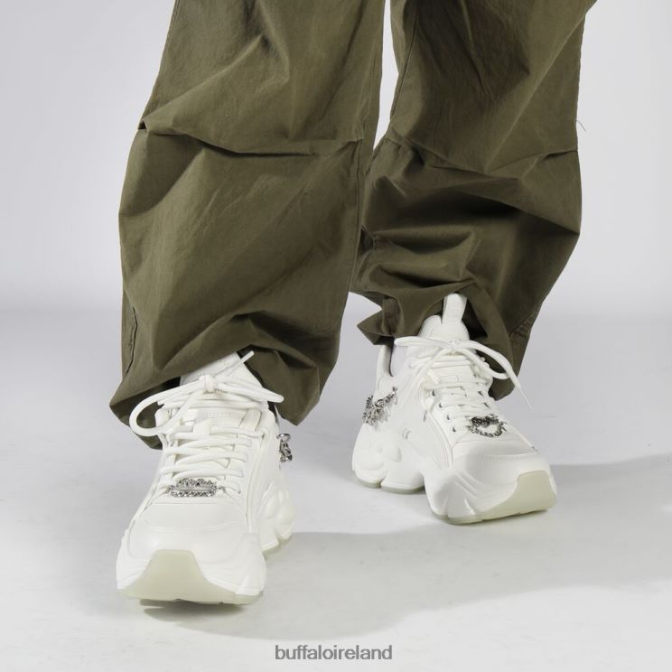 White/Silver Buffalo Binary Chain 3.0 trainer trainers low vegan |Sneakers F06ZHH418 - Image 2