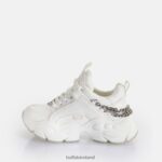 White/Silver Buffalo Binary Chain 3.0 trainer trainers low vegan |Sneakers F06ZHH418