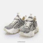 White/Silver Buffalo Binary Glam Sneaker Sneaker Low vegan |Sneakers F06ZHH501 - Image 4