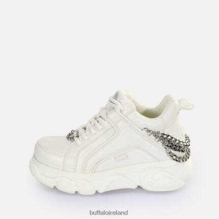 White/Silver Buffalo CLD Corin Chain 2.0 Sneaker Low vegan |Sneakers F06ZHH592
