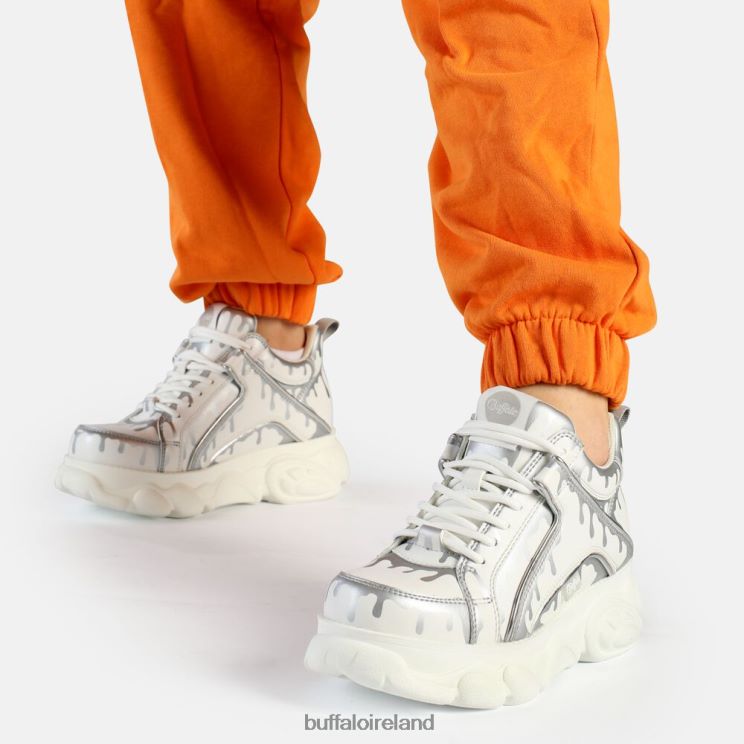 white_silver_buffalo_cld_corin_sneaker_low_vegan_sneakers_f06zhh757.jpg White/Silver Buffalo CLD Corin Sneaker Low vegan |Sneakers F06ZHH757 - Image 1