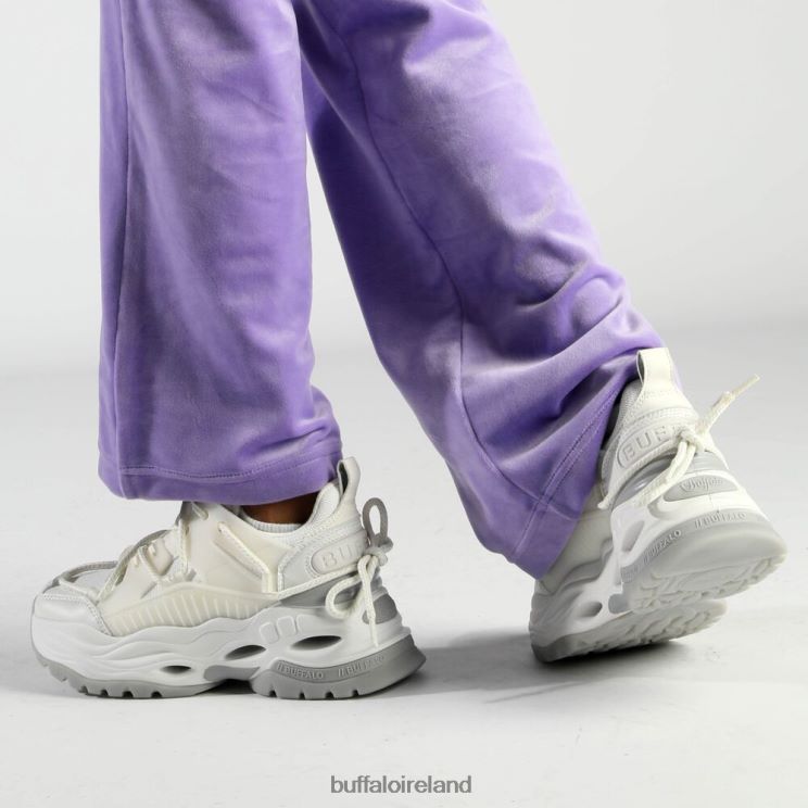 white_silver_buffalo_triplet_lace_sneakers_low_vegan_sneakers_f06zhh746.jpg White/Silver Buffalo Triplet Lace Sneakers Low vegan |Sneakers F06ZHH746 - Image 1