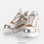 White/Silver/Gold Buffalo CLD Chai trainer Low vegan |Sneakers F06ZHH77 - Image 4