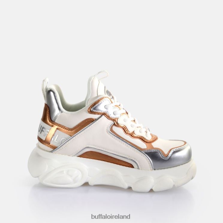 White/Silver/Gold Buffalo CLD Chai trainer Low vegan |Sneakers F06ZHH77 - Image 5