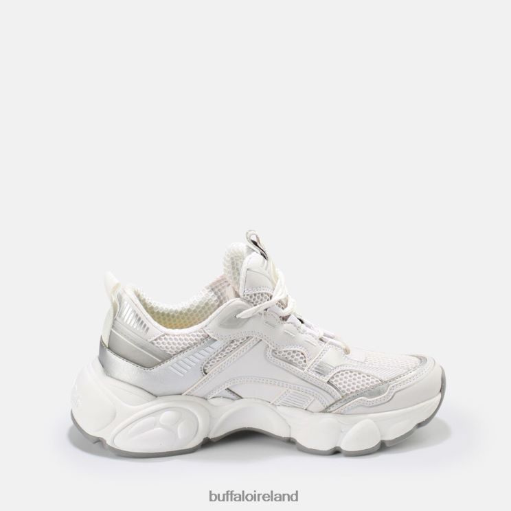 White With Silver Buffalo Cld Run Jog Sneaker vegan |Sneakers F06ZHH236 - Image 7